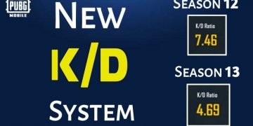 What is the new PUBG Mobile Season 13, 0.18.0 update K/D system?