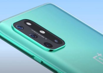 OnePlus 8 T rear design displayed