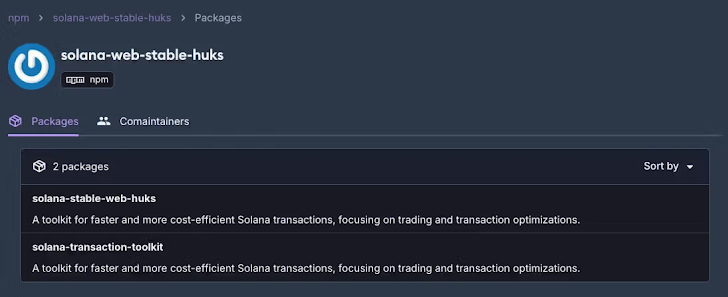 A supply chain security company named Socket, which identified the malicious packages, reported that the first four packages are intended to capture Solana private keys and send them via Gmail's Simple Mail Transfer Protocol (SMTP) servers, likely aiming to empty victims' wallets.

Specifically, the packages known as solana-transaction-toolkit and solana-stable-web-huks are designed to drain the wallet, automatically transferring as much as 98% of its funds to a Solana address controlled by the attacker, all while pretending to provide Solana-specific features.

"Since Gmail is a trusted email service, these data exfiltration attempts are less likely to be detected by firewalls or endpoint detection systems, which recognize smtp.gmail.com as legitimate traffic," explained security researcher Kirill Boychenko.

Socket also discovered two GitHub repositories created by the threat actors behind solana-transaction-toolkit and solana-stable-web-huks, which claim to offer Solana development tools or scripts for automating common DeFi tasks, but in reality, they import the malicious npm packages from the attackers.